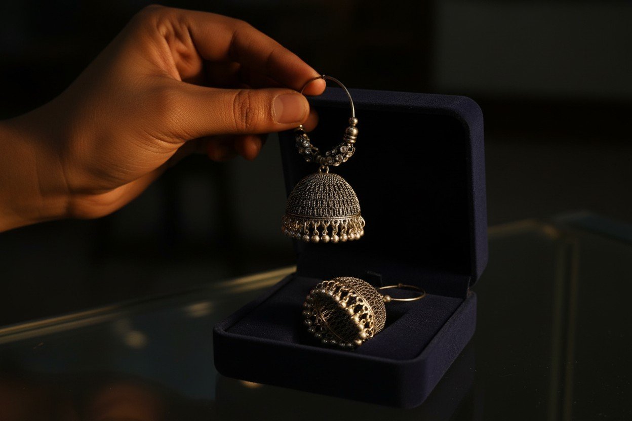 Silverique Modern Jhumka