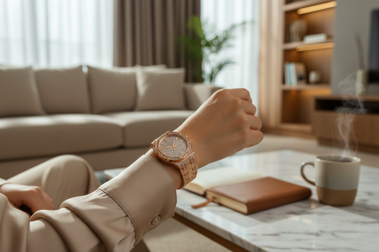 Rose Gold Gemstone Watch