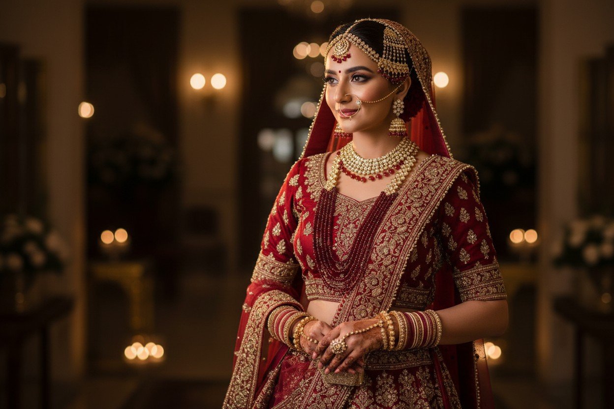 Red Moti Bridal Royale Set