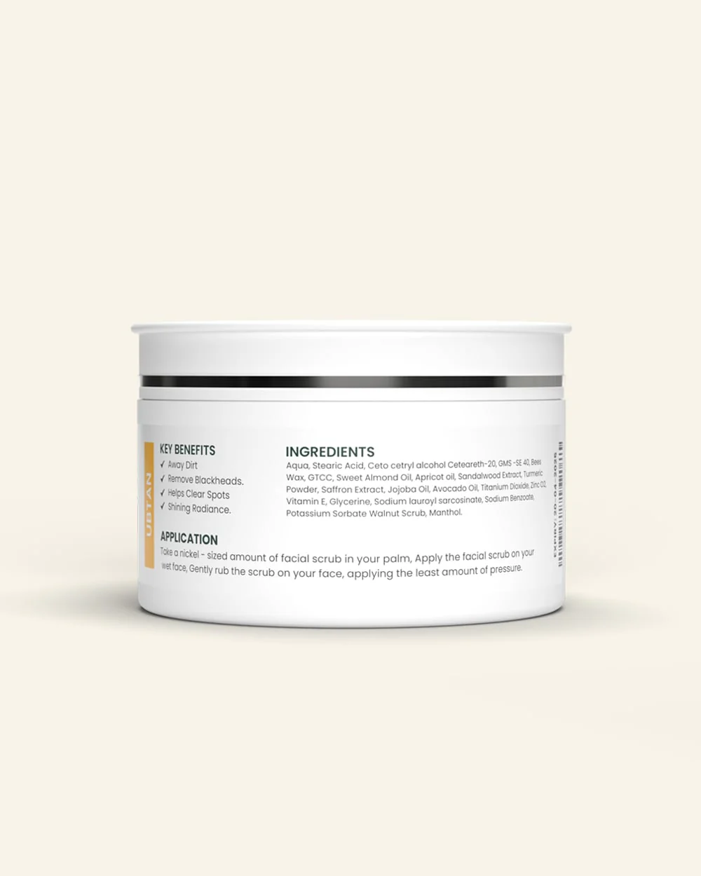 MAMA ORGANIC Ubtan Face Scrub - 100g For Glowing Skin with Turmeric & Walnut - image 3