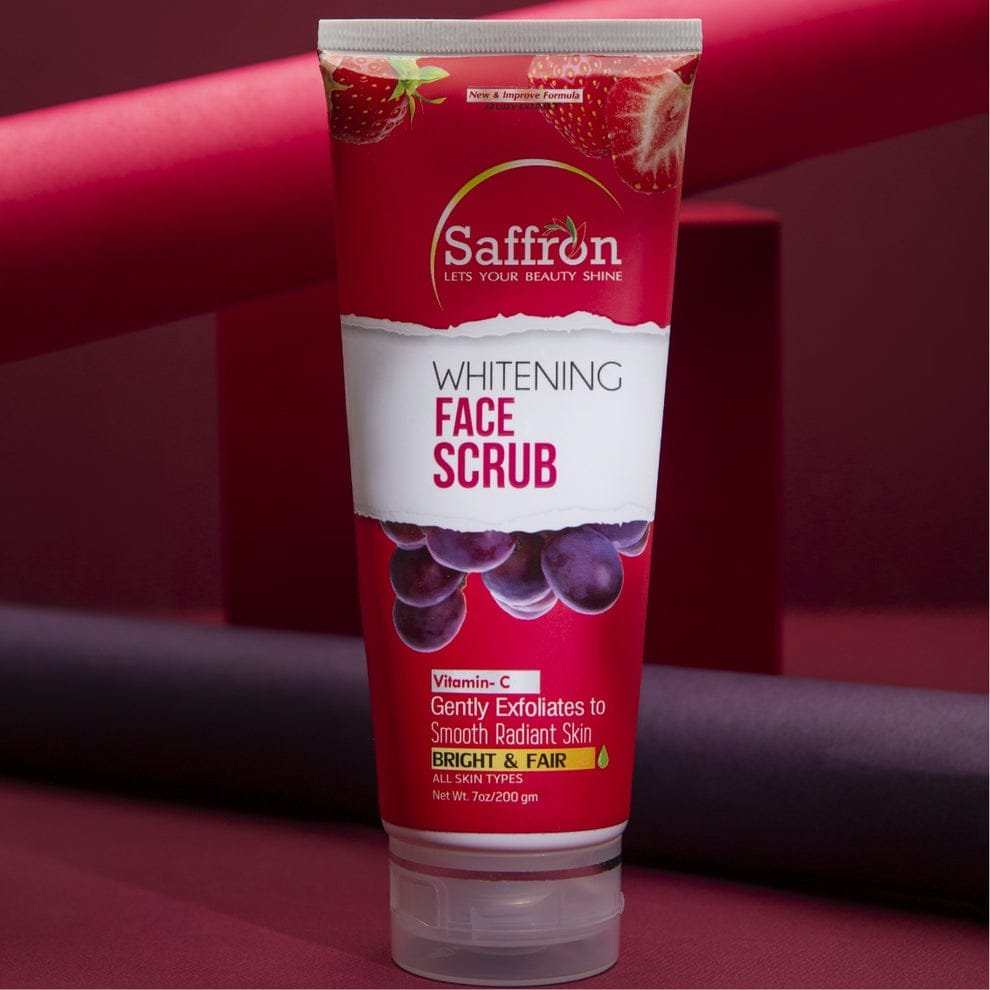 saffron whitening face scrub