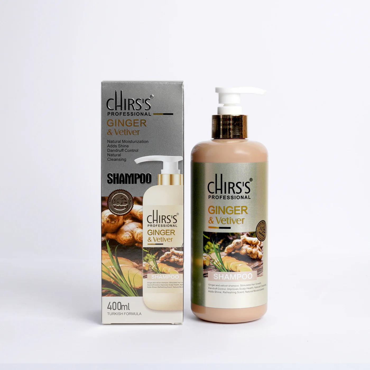 Chirs's UK Ginger & Vetiver Shampoo 400 ml