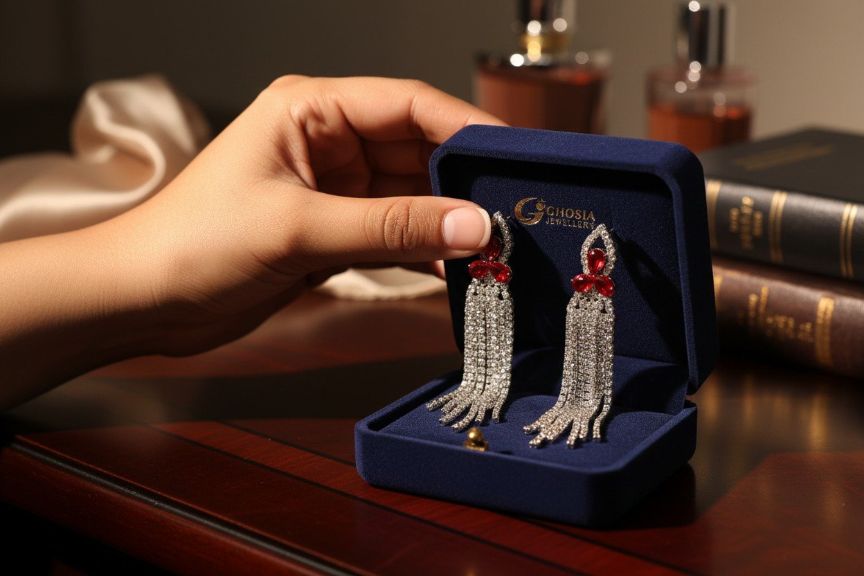 Ruby Flame Elegance Earrings